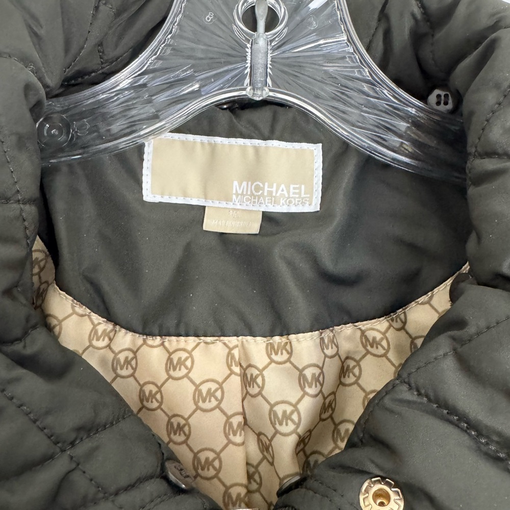 Michael Kors Quilted Puffer Jacket in Dark Green - Picture 4 of 11